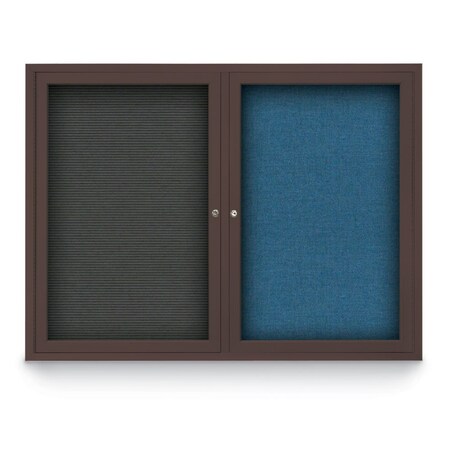 United Visual Products Corkboard, Dark Spruce/Gold, 36" x 36" UV403-GOLD-DRKSPR
